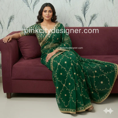 Beautiful Mor butta saree 1 / 2 Beautiful Mor butta saree