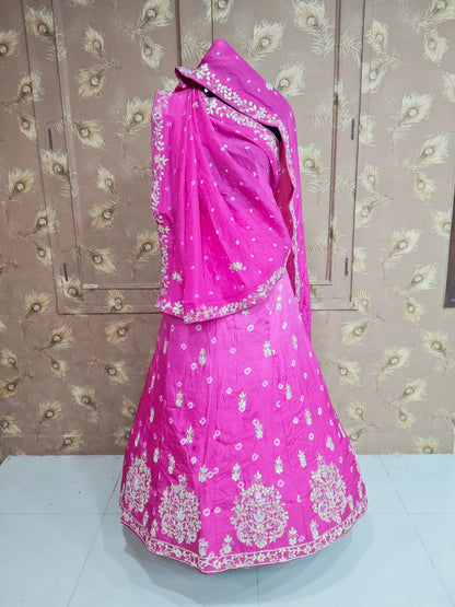 Jaipuri Bandhej Lehenga
