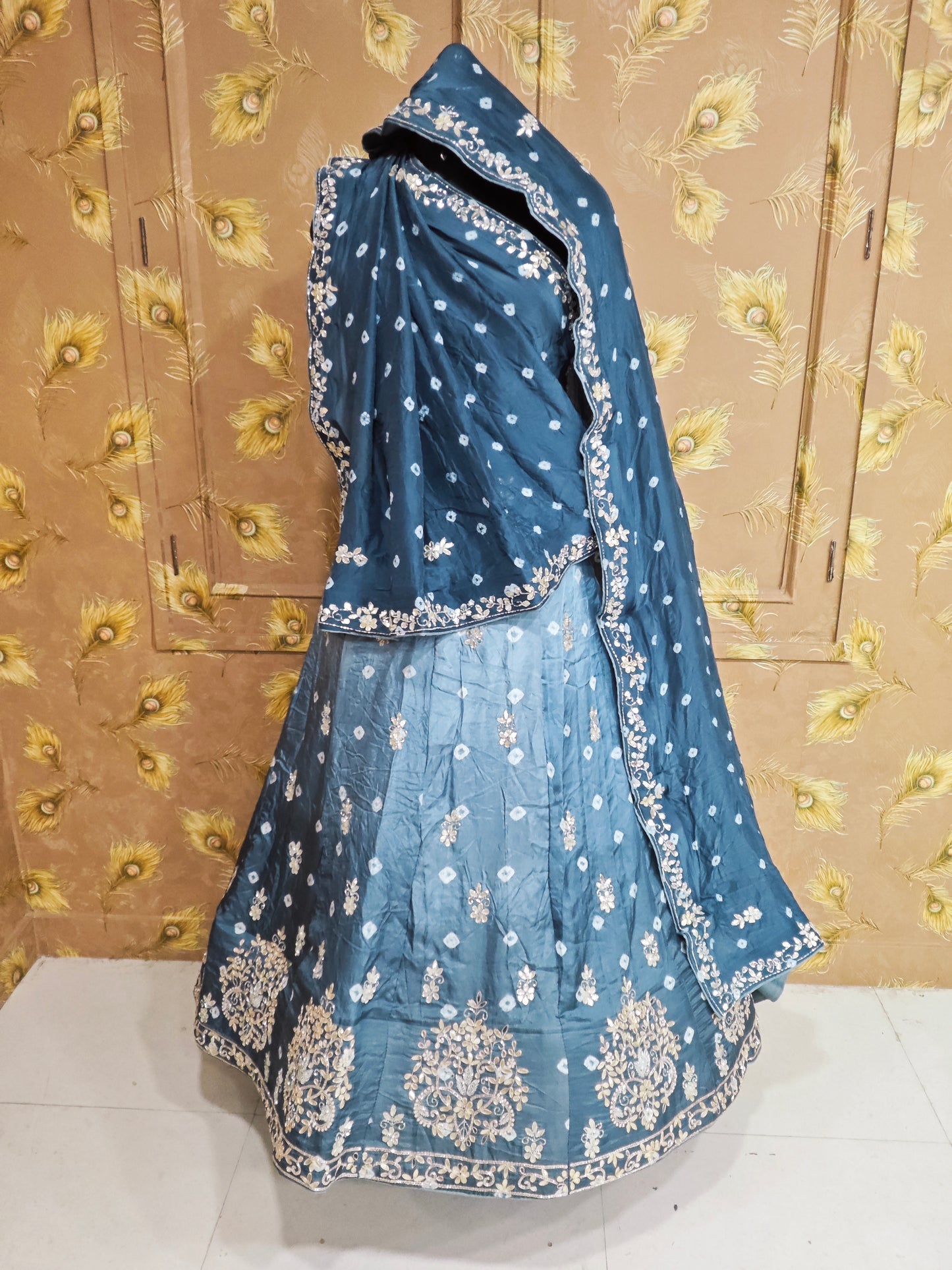 Jaipuri Bandhej Lehenga