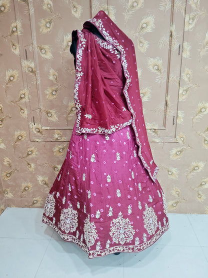 Jaipuri Bandhej Lehenga