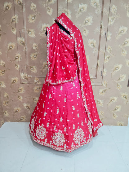 Jaipuri Bandhej Lehenga