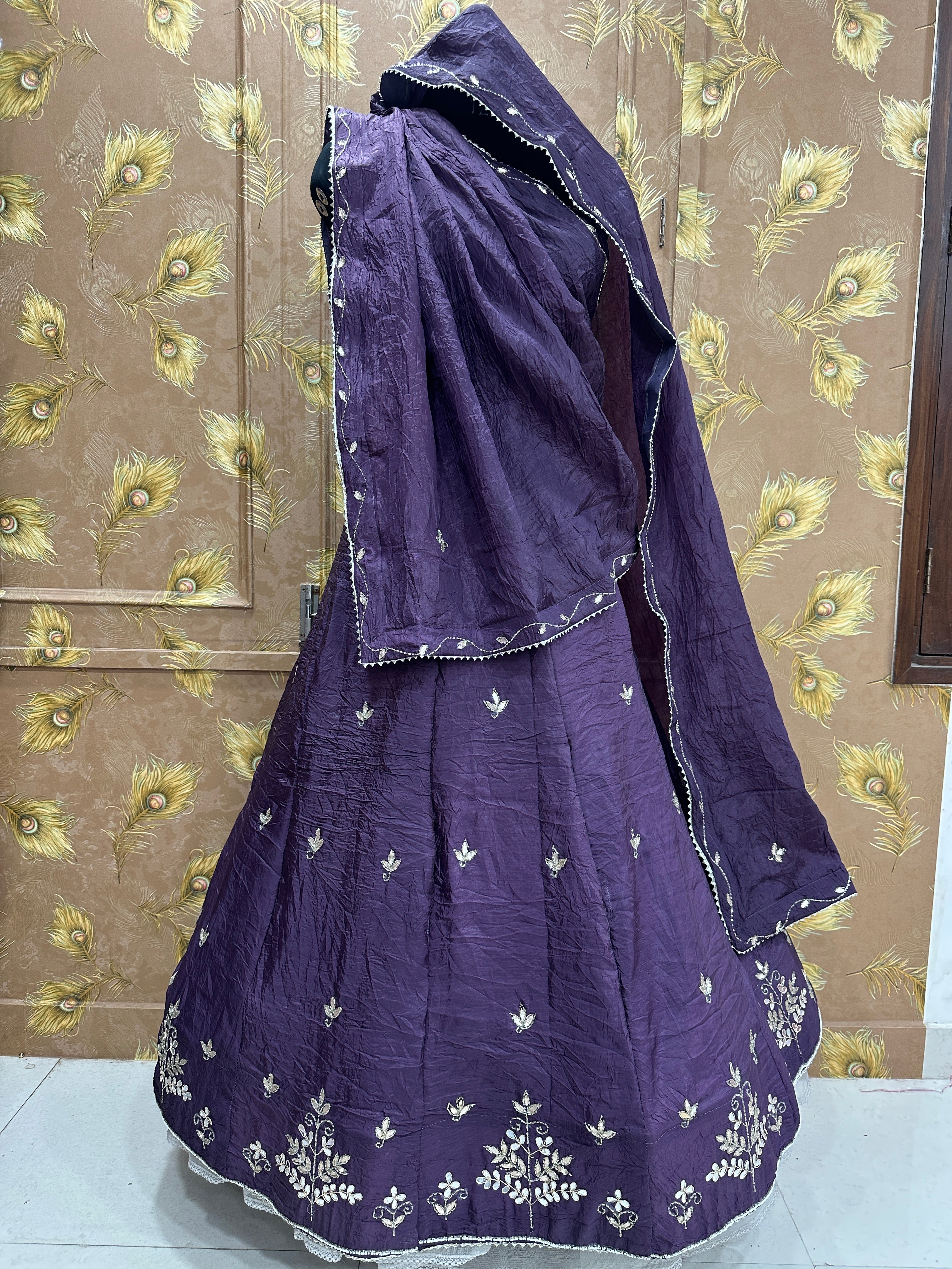 Pinkcitydesginer Gold crush lehenga Purple