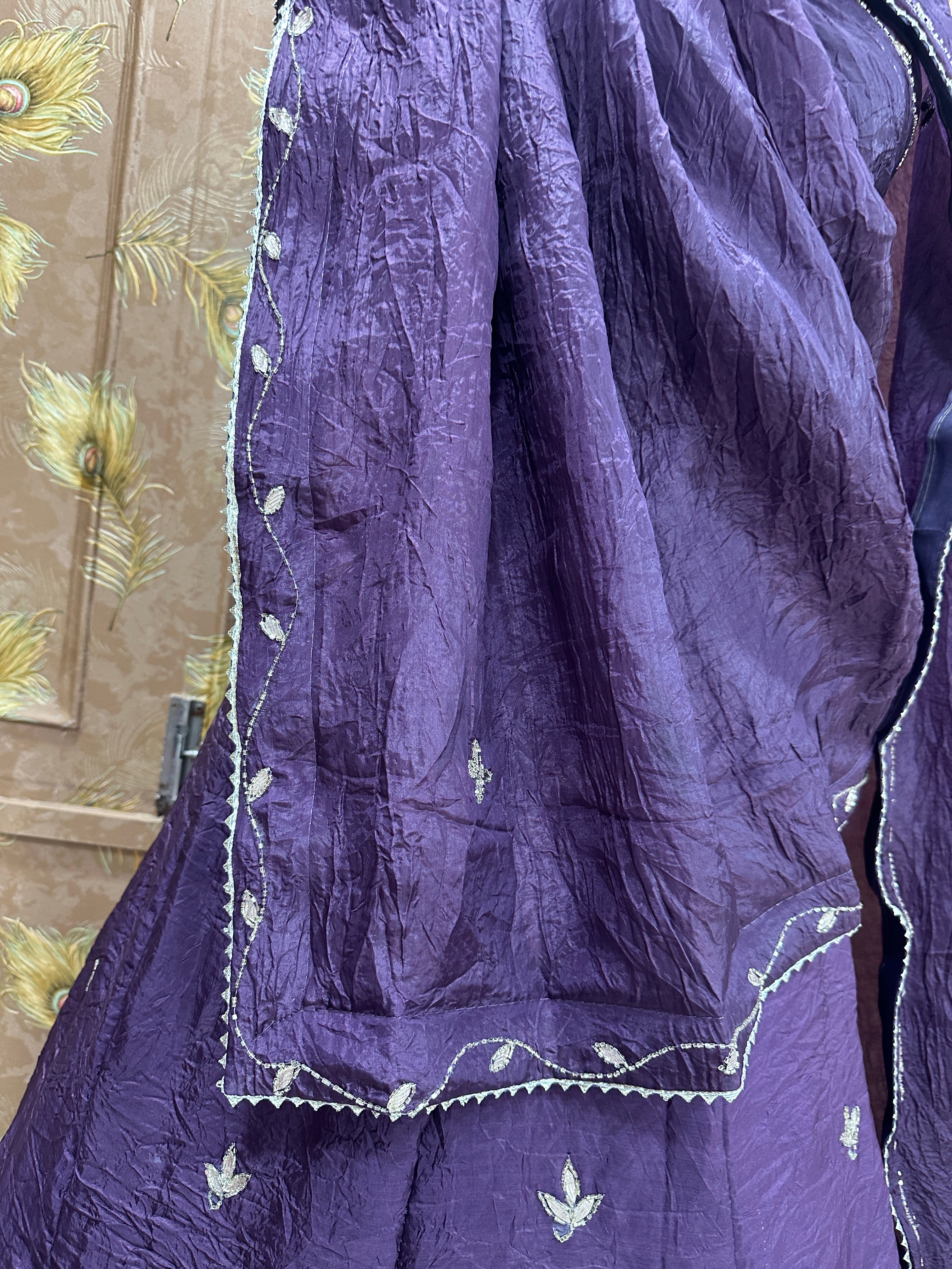 Pinkcitydesginer Gold crush lehenga Purple