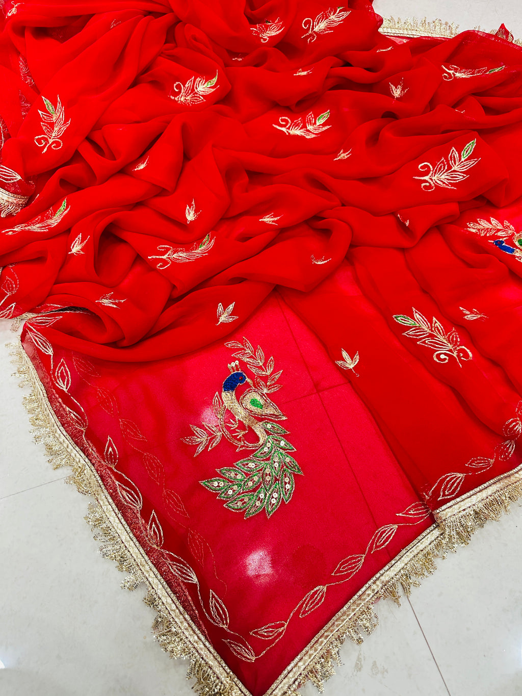 Beautiful Mor butta saree