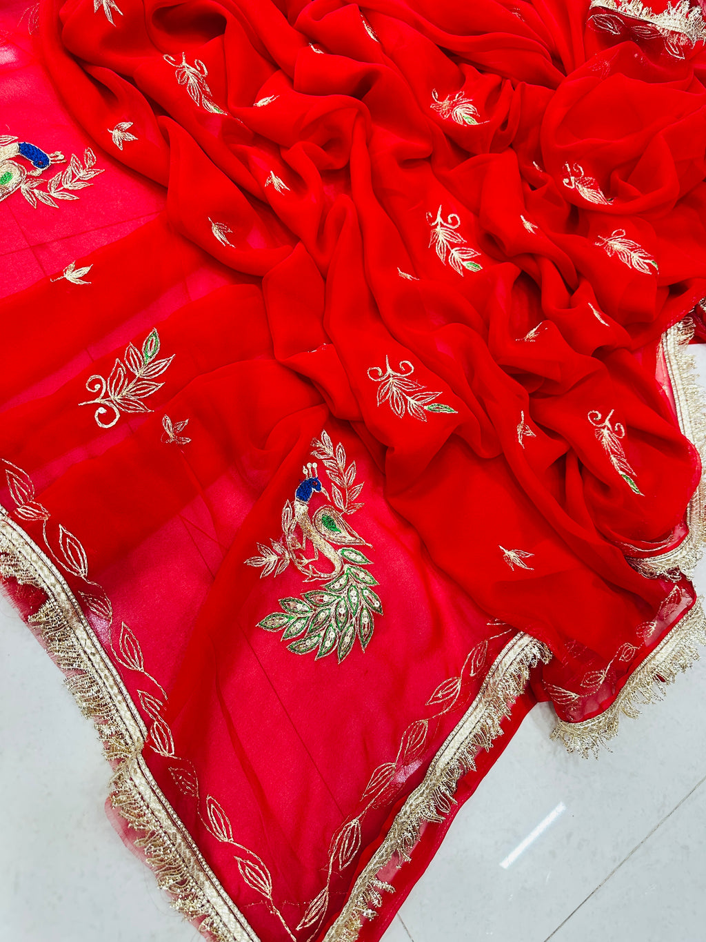 Beautiful Mor butta saree