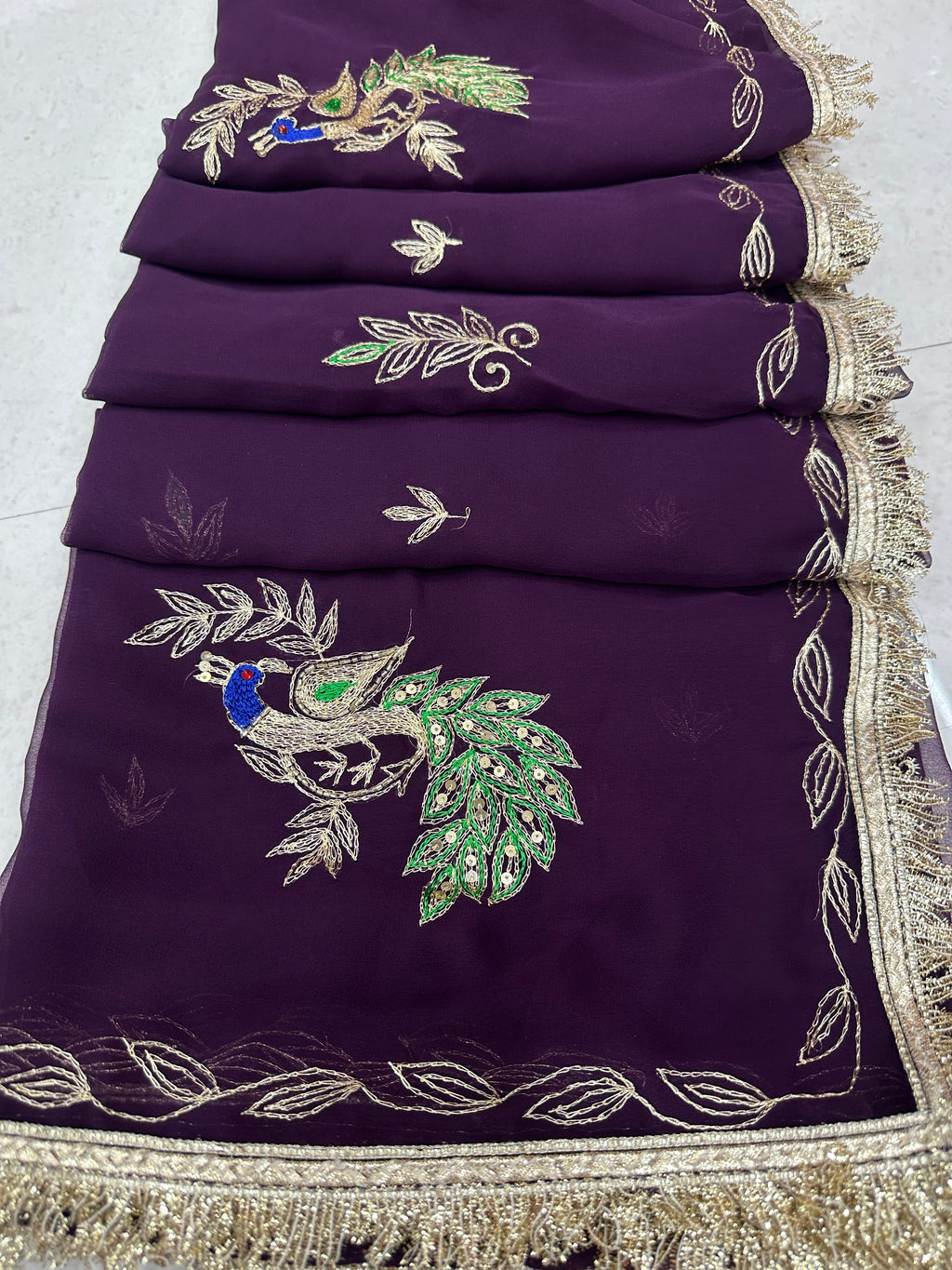 Beautiful Mor butta saree