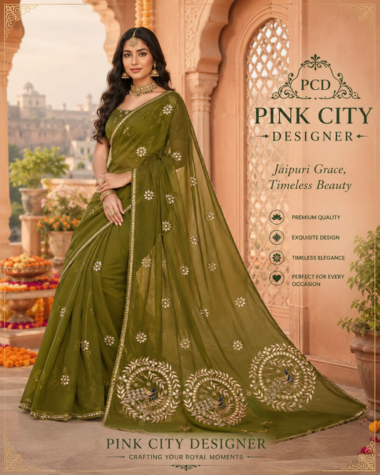Summer Special Rajasthani Royal Georgette Bandhani Sarees by pcd