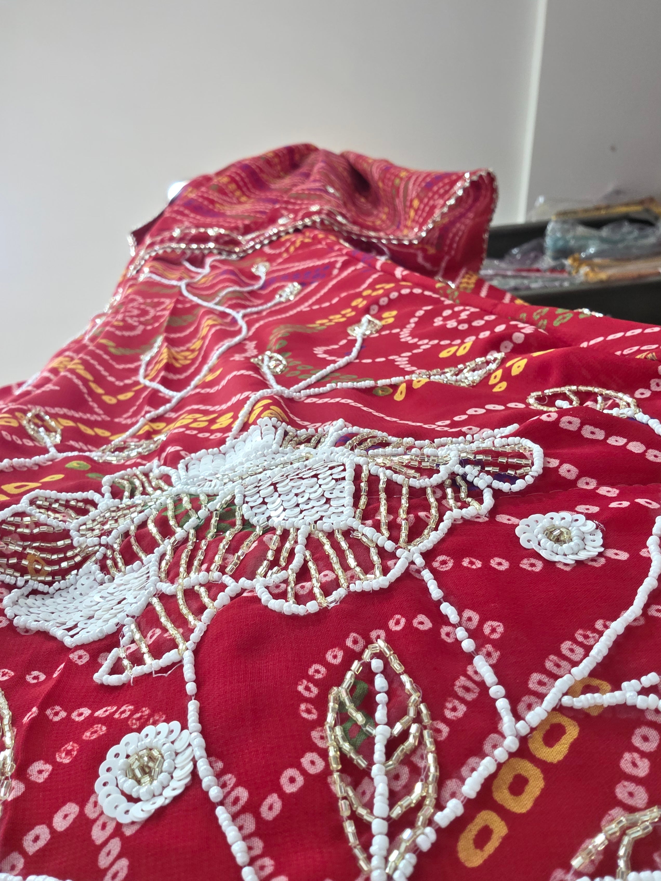 pinkcityDesigner Chunri moti  Lehenga