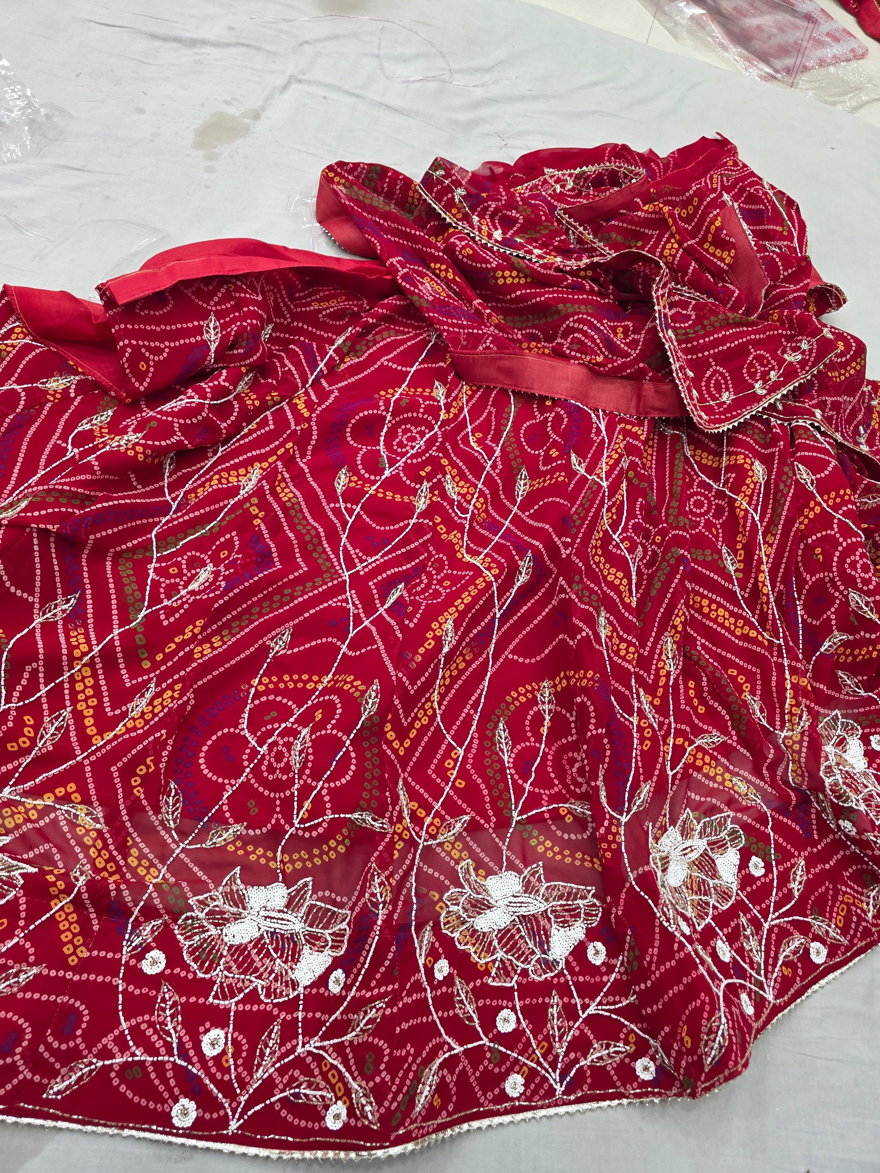 pinkcityDesigner Chunri moti  Lehenga