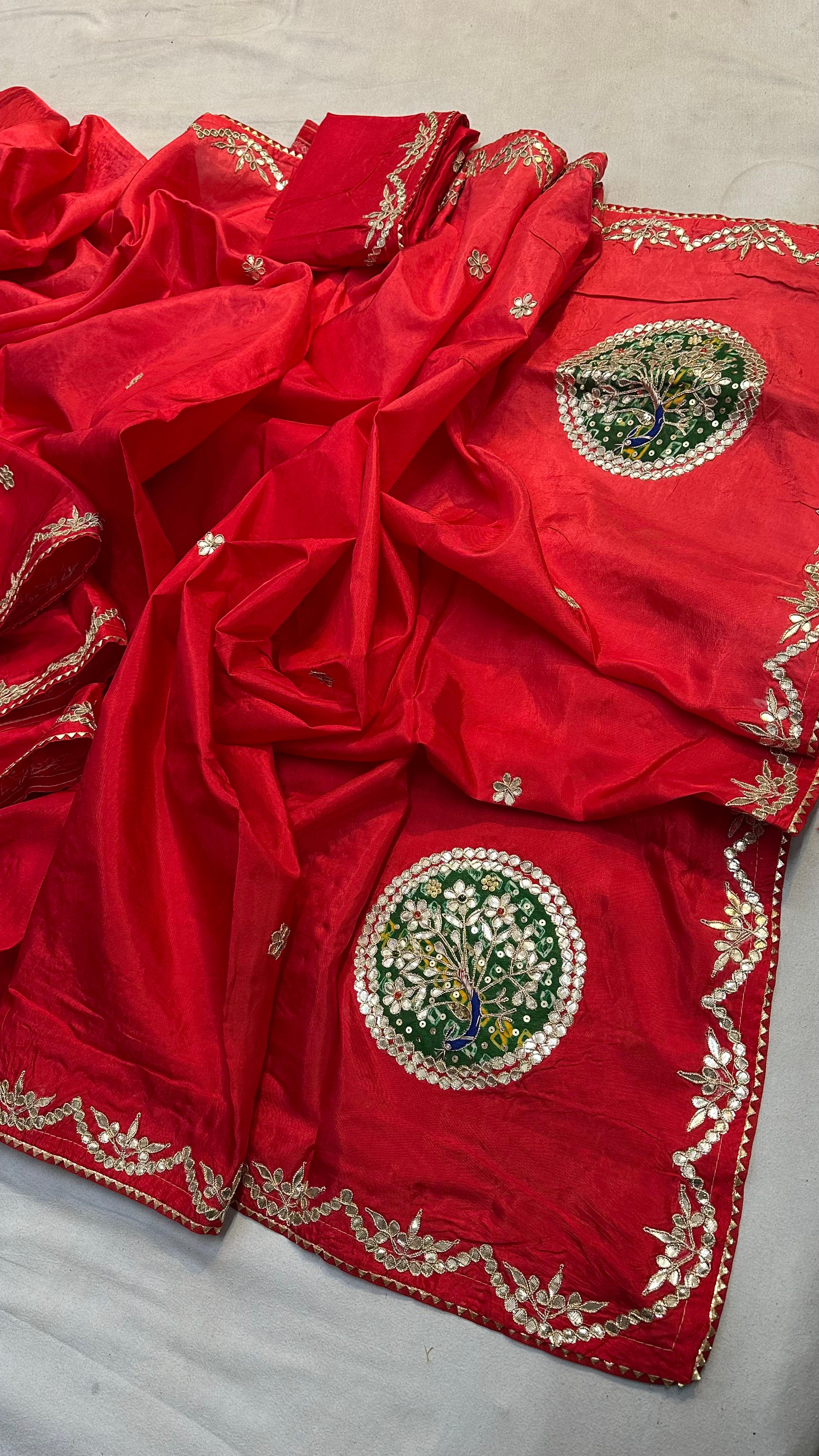 Royal Peacock Motif Silk Saree