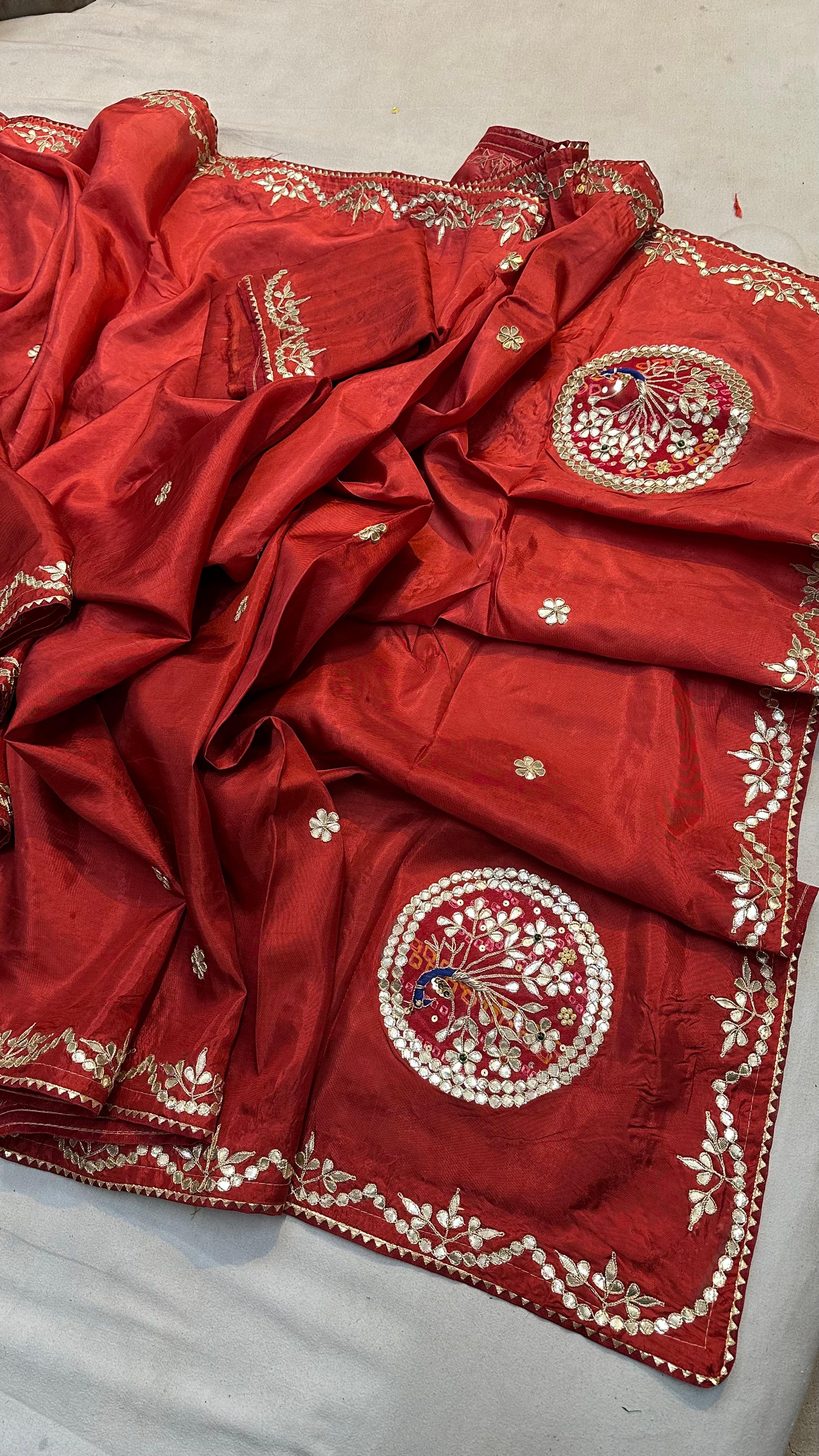 Royal Peacock Motif Silk Saree