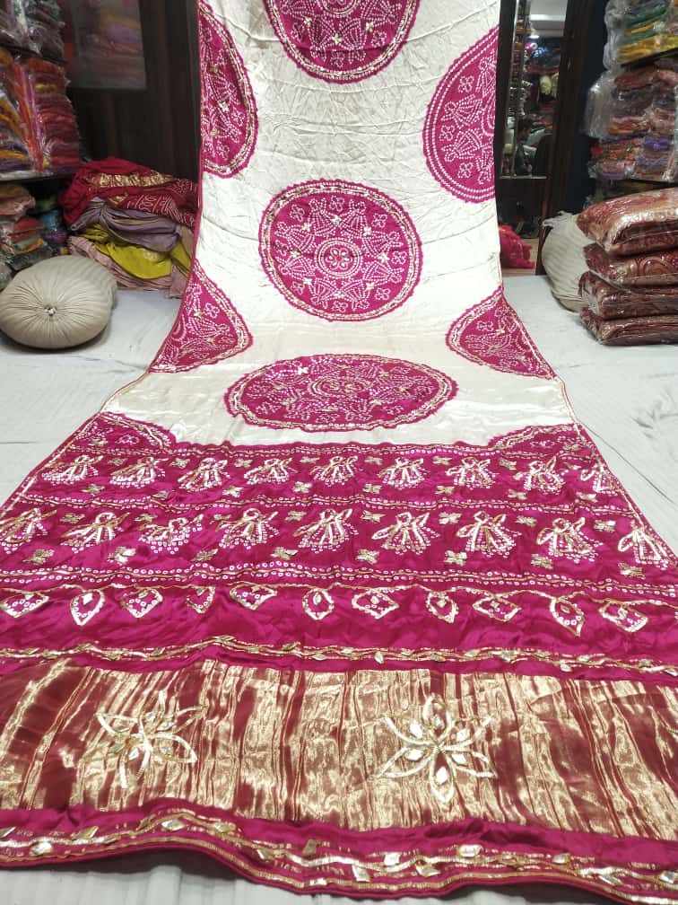 Rajasthani Heritage Bandhej Saree