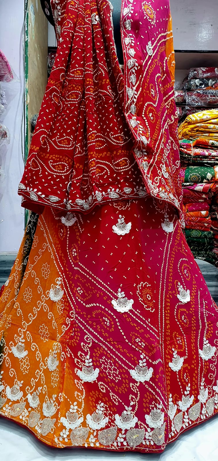 Traditional Bandhej Lehenga