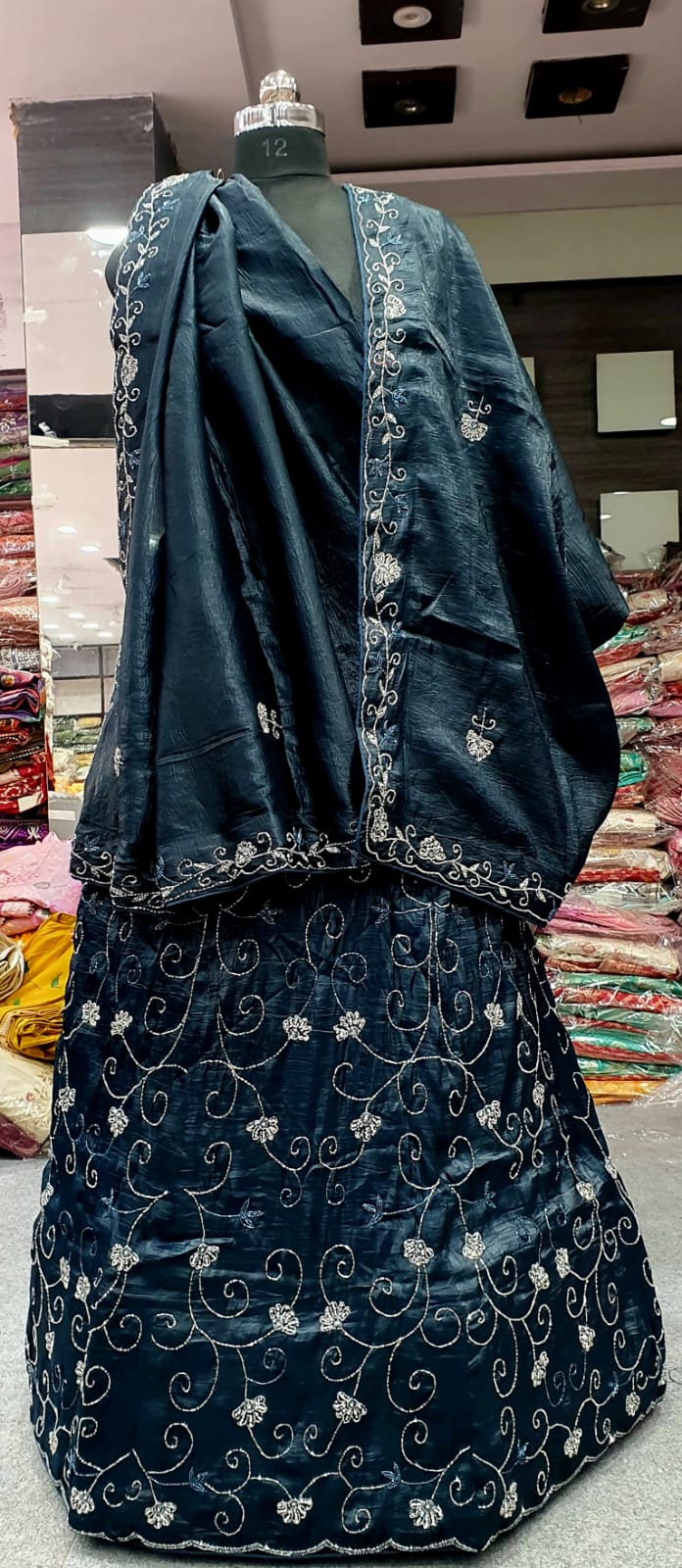 Royal Festive Embroidered Lehenga with Dupatta