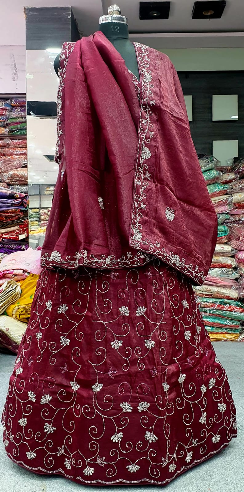 Royal Festive Embroidered Lehenga with Dupatta