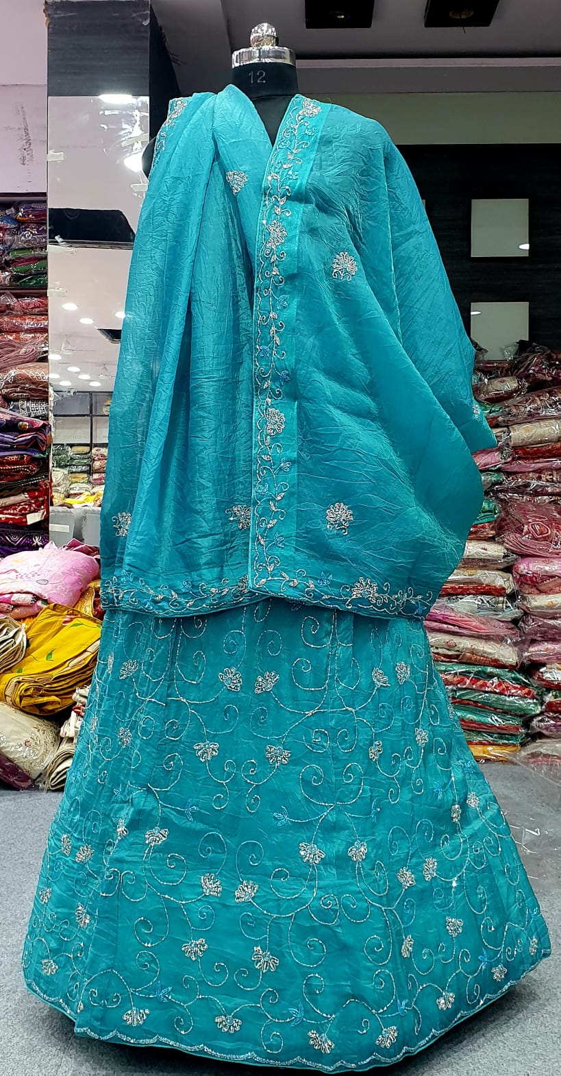 Royal Festive Embroidered Lehenga with Dupatta