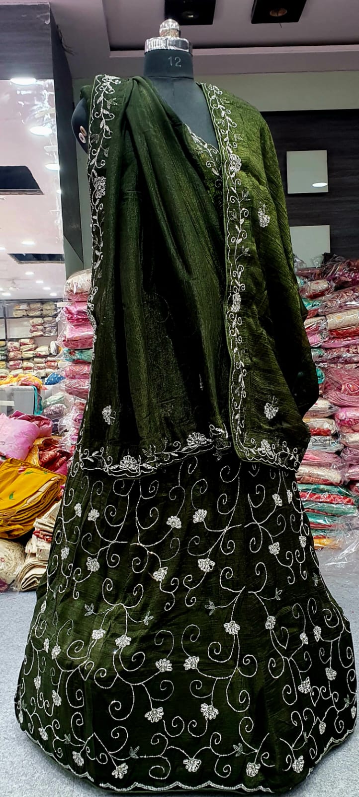 Royal Festive Embroidered Lehenga with Dupatta