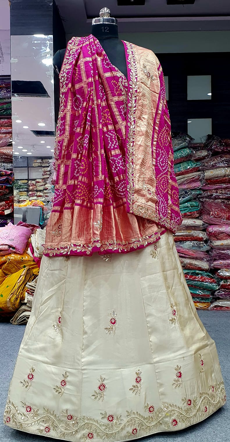 Traditional Rajasthani Bandhani Lehenga