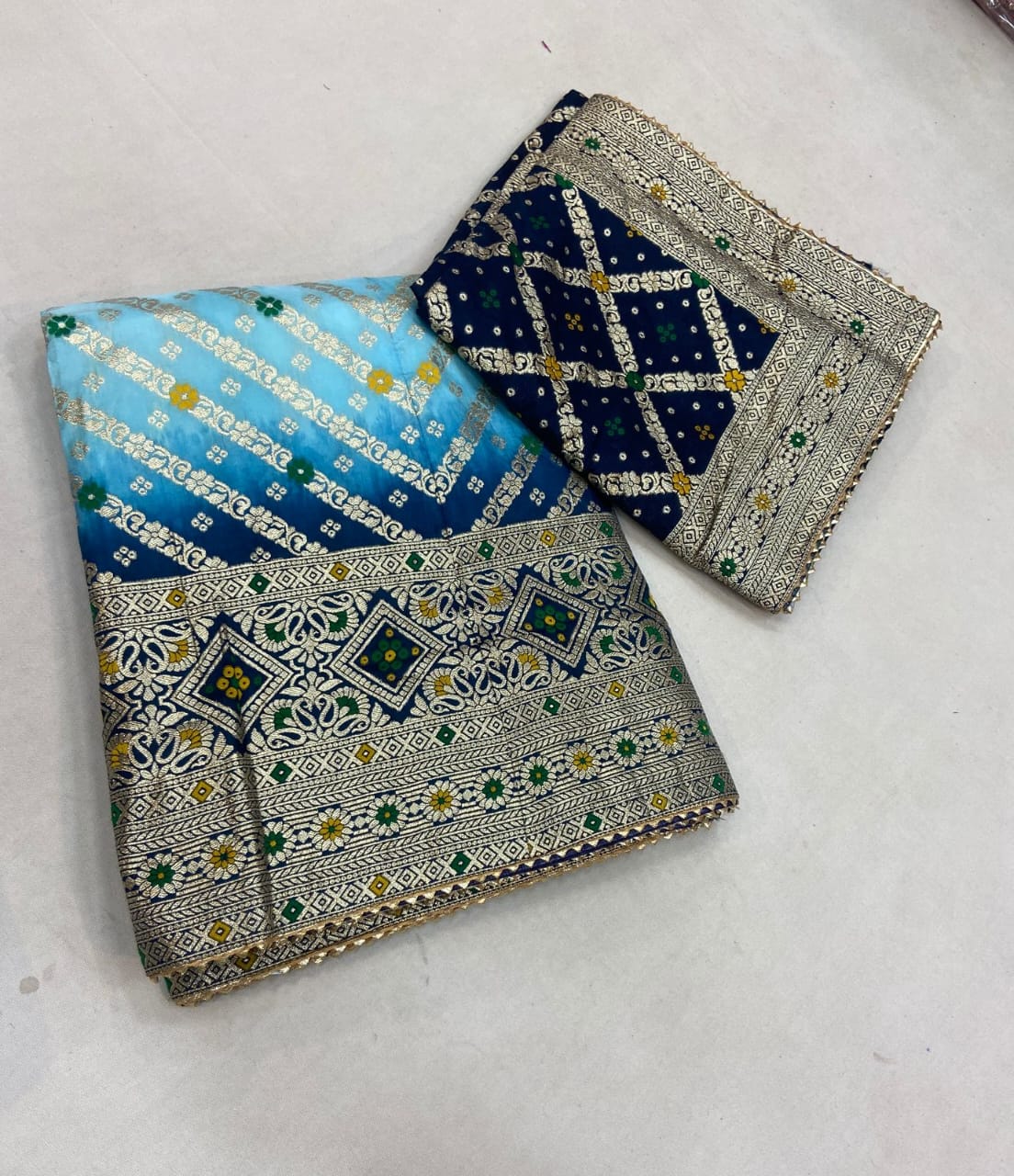 Bandhani Lehenga with Heavy Zari Embroidery