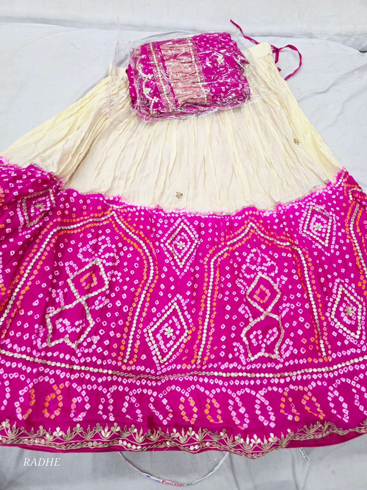 Rajwadi Bandhej Print Lehenga