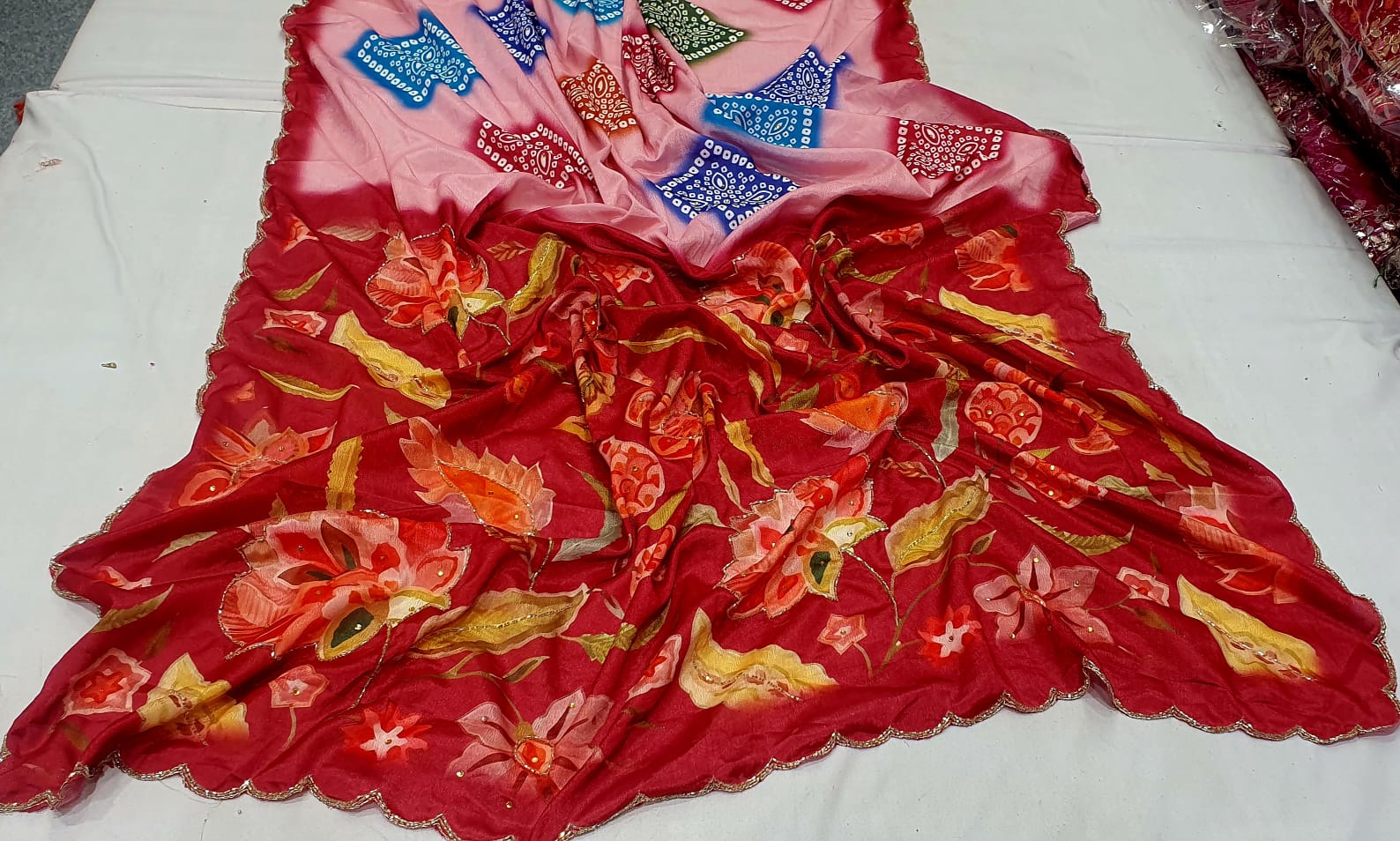 Designer Floral Print Saree