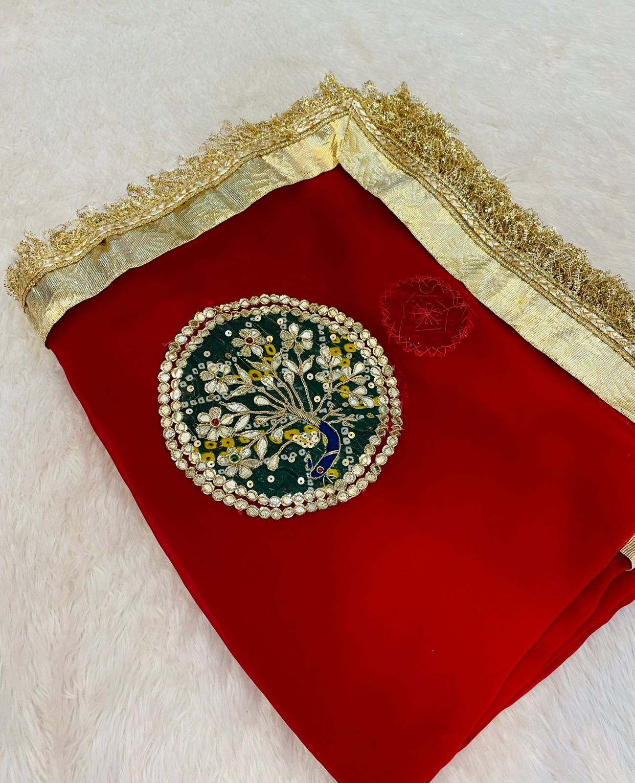 Peacock Elegance Designer Saree