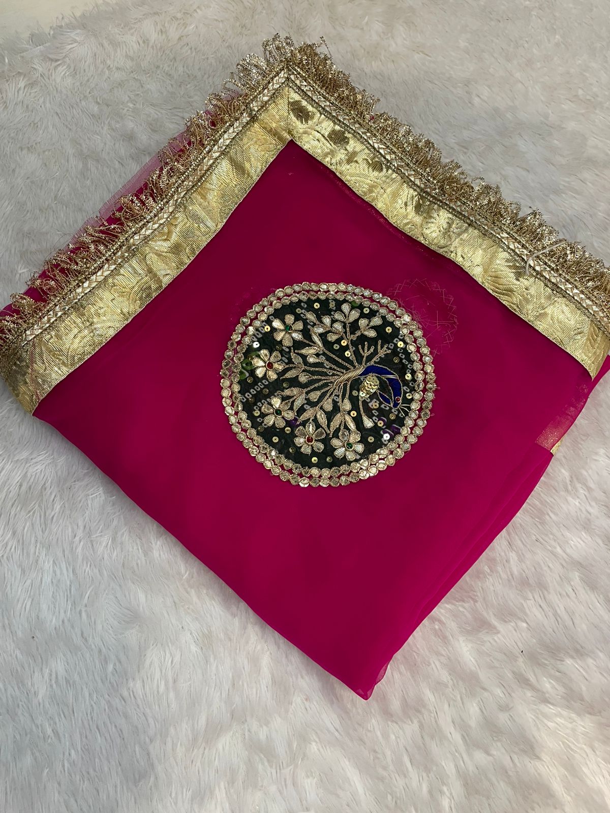 Peacock Elegance Designer Saree