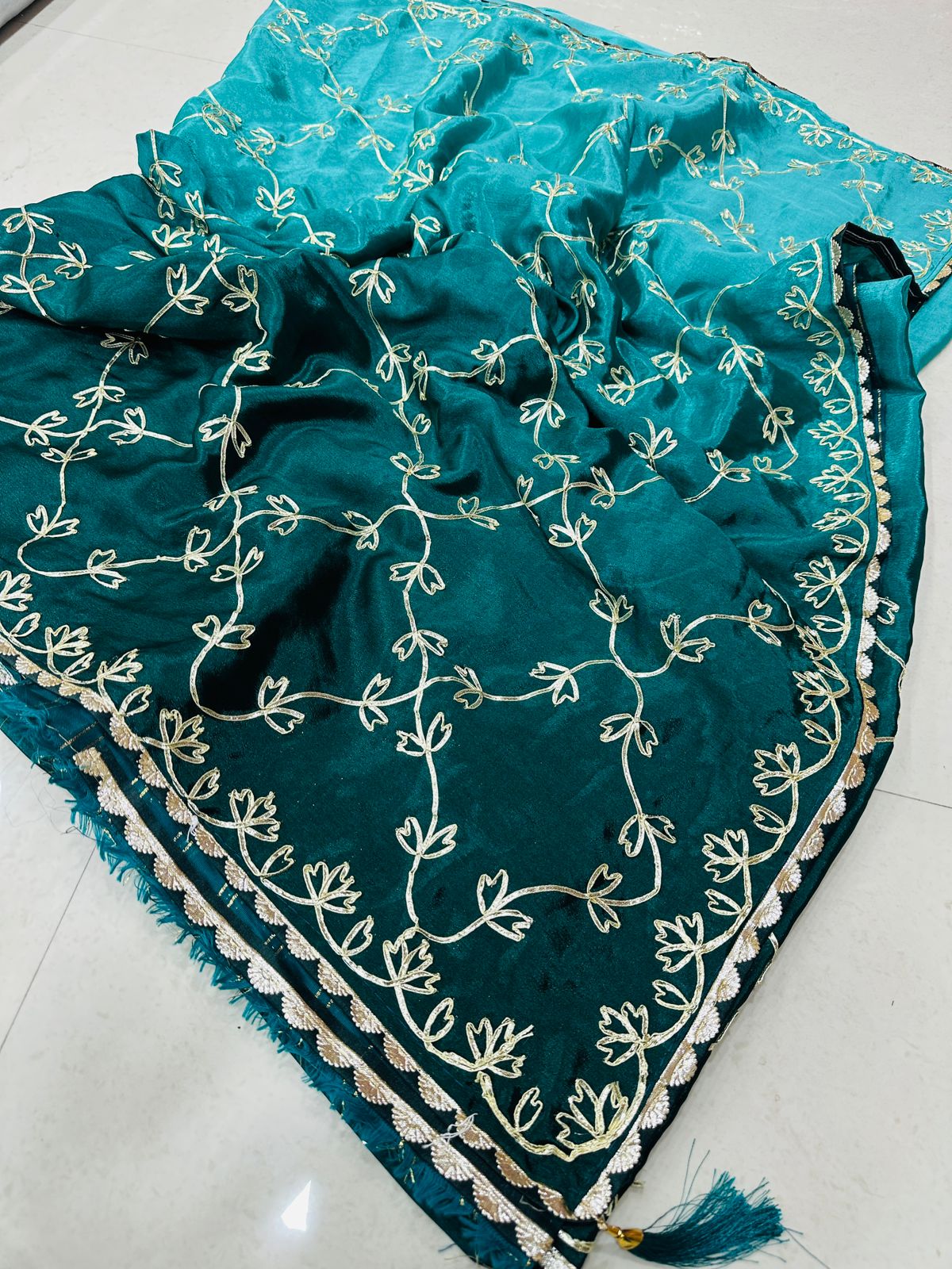 Graceful Gold Thread Embroidered Saree