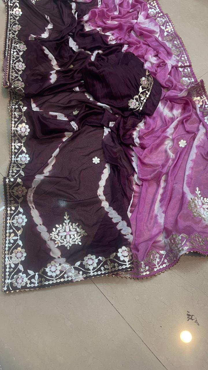 Gulbahar Tie-Dye Designer Saree