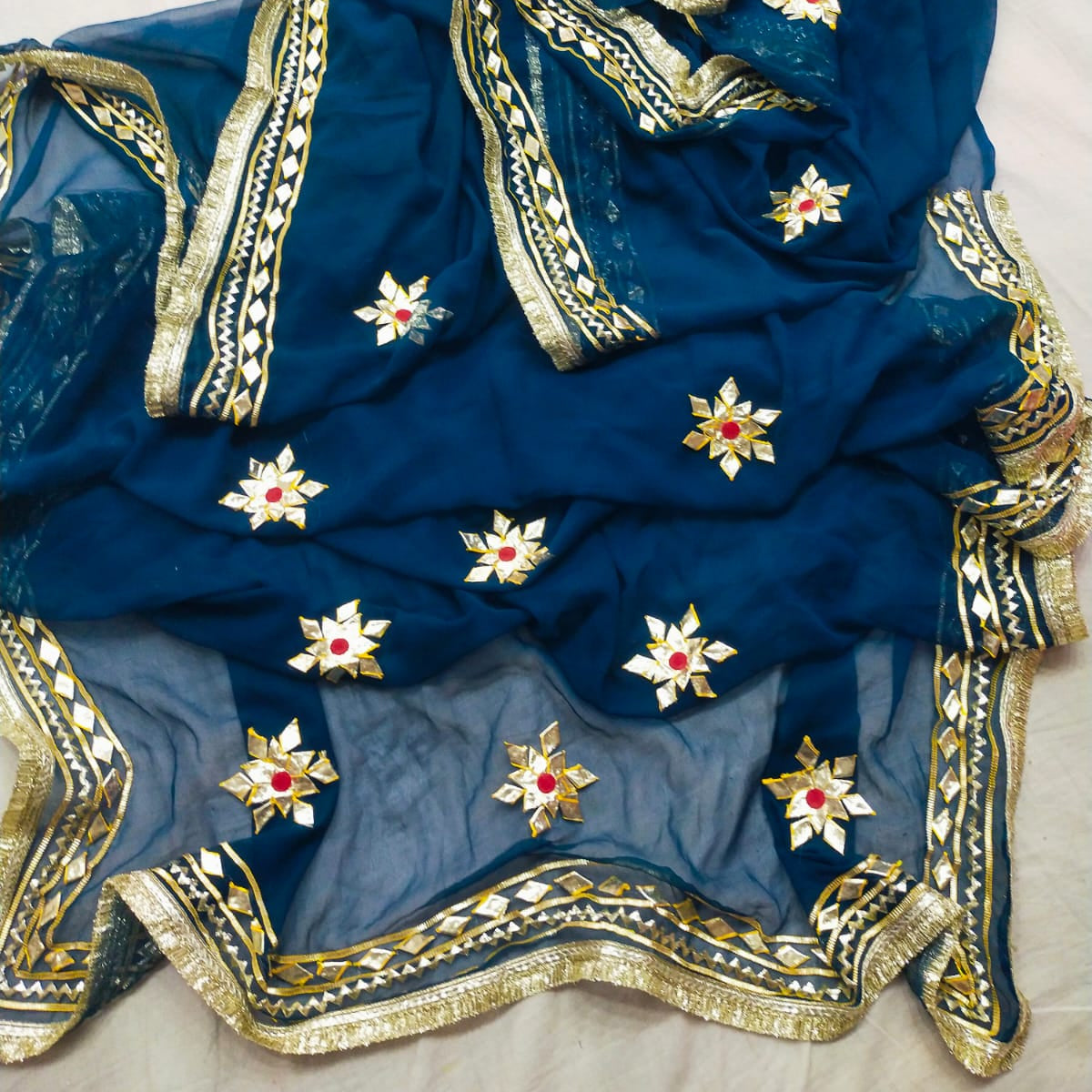 Motif Gota Patti Saree: Handcrafted Ethnic Glamour in Vibrant Hues