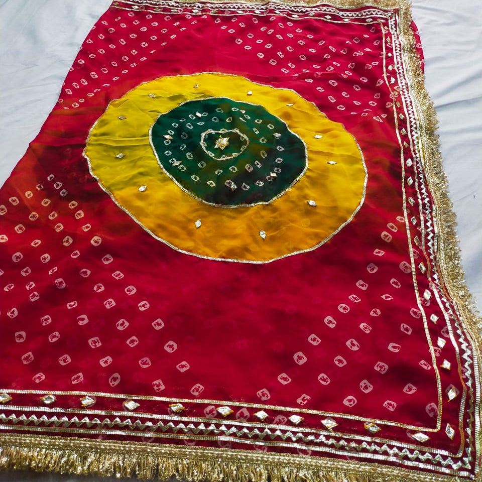 Gulnaar Bandhej Festive Saree