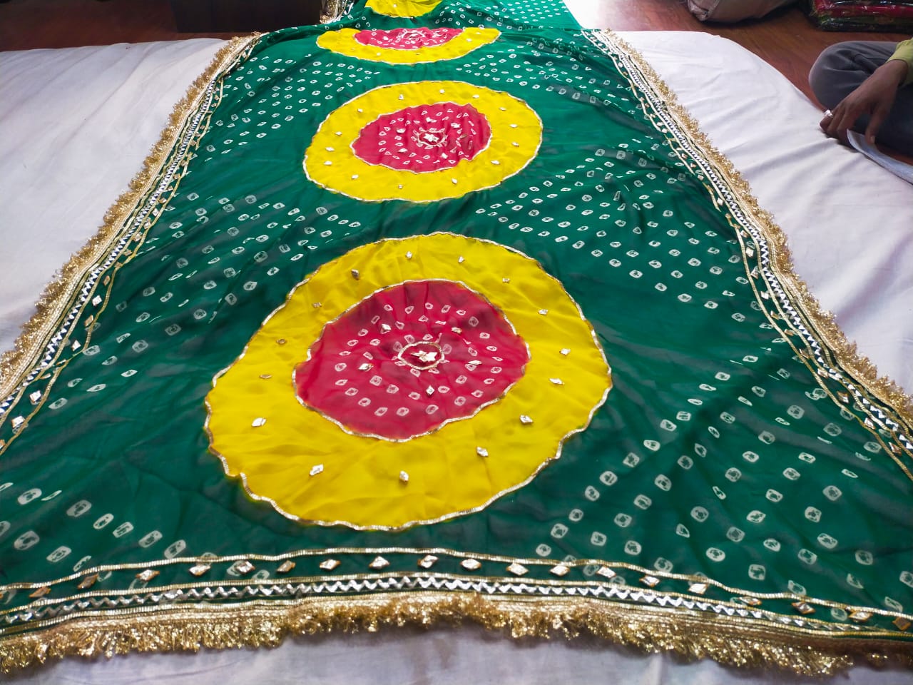 Gulnaar Bandhej Festive Saree