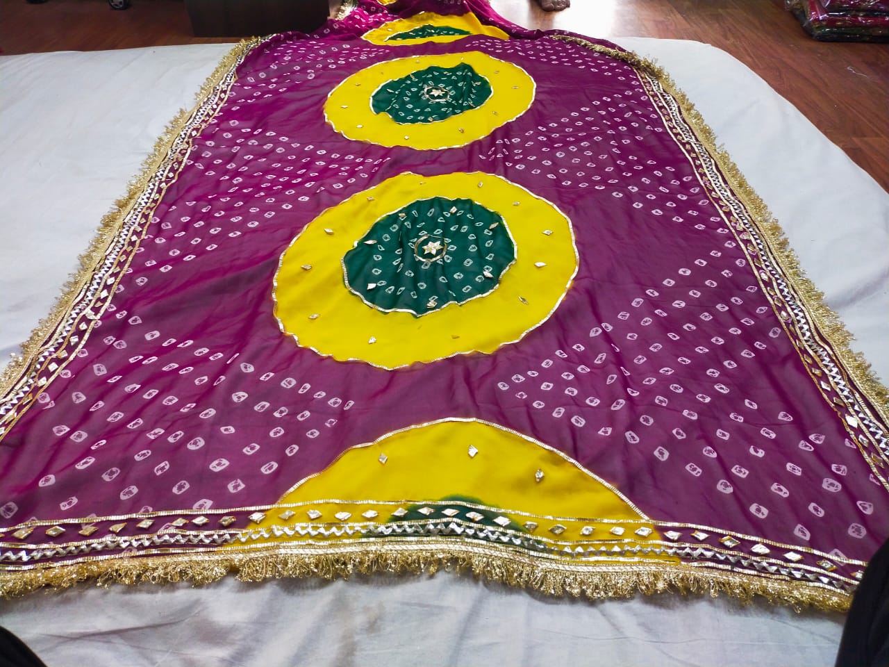 Gulnaar Bandhej Festive Saree