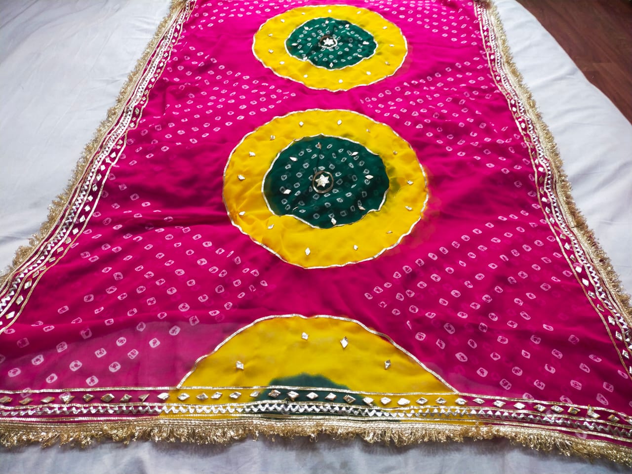 Gulnaar Bandhej Festive Saree