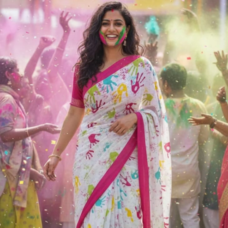 Holi special Saree