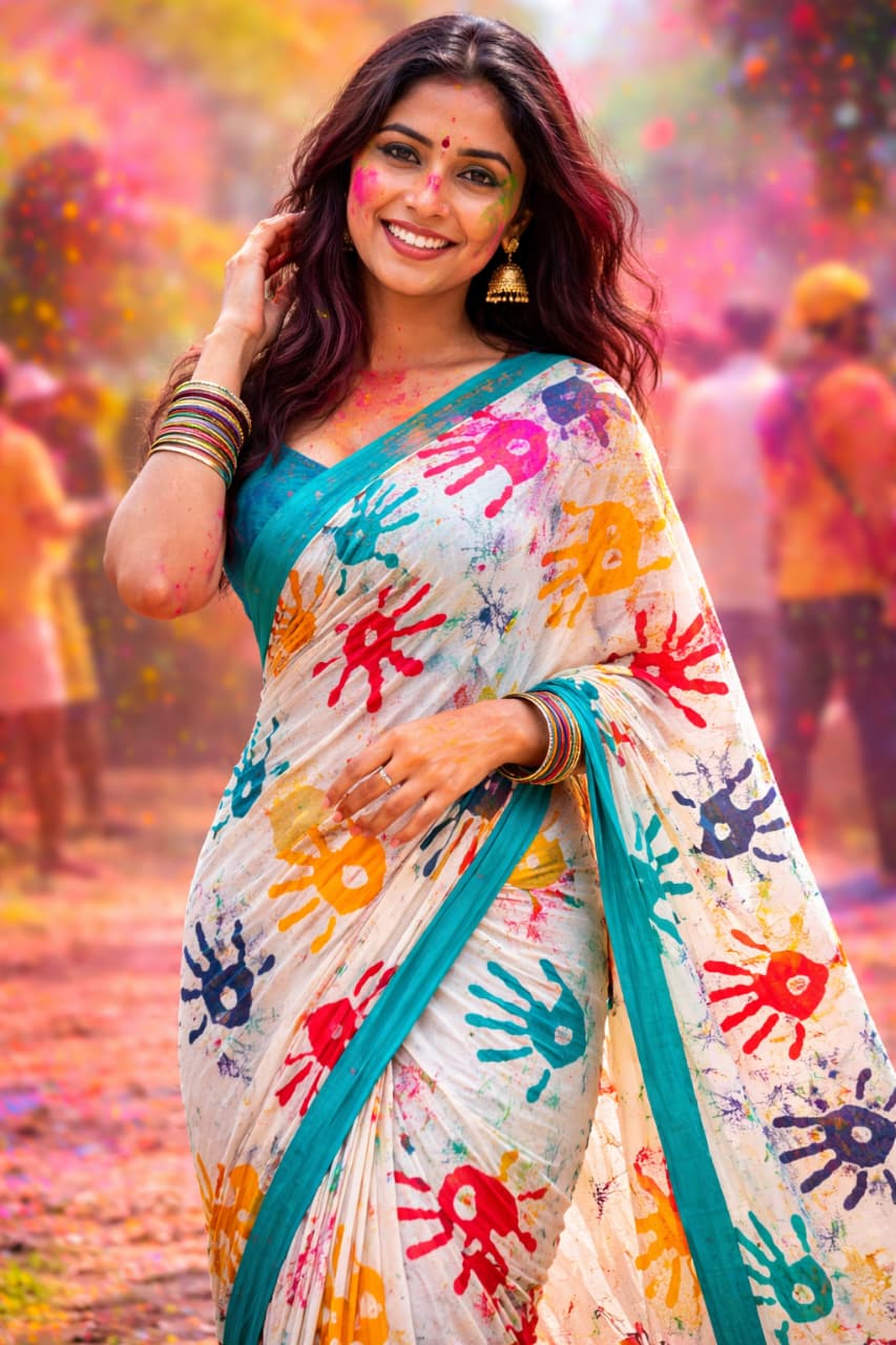 Holi special Saree