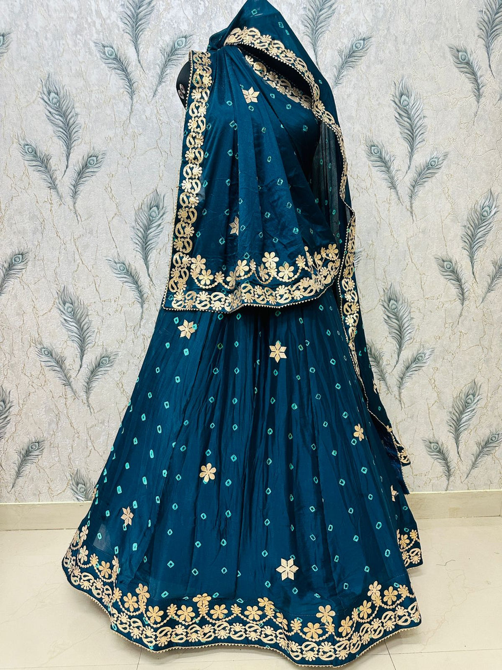 Embroidered Bridal Lehenga with Heavy Border Dupatta