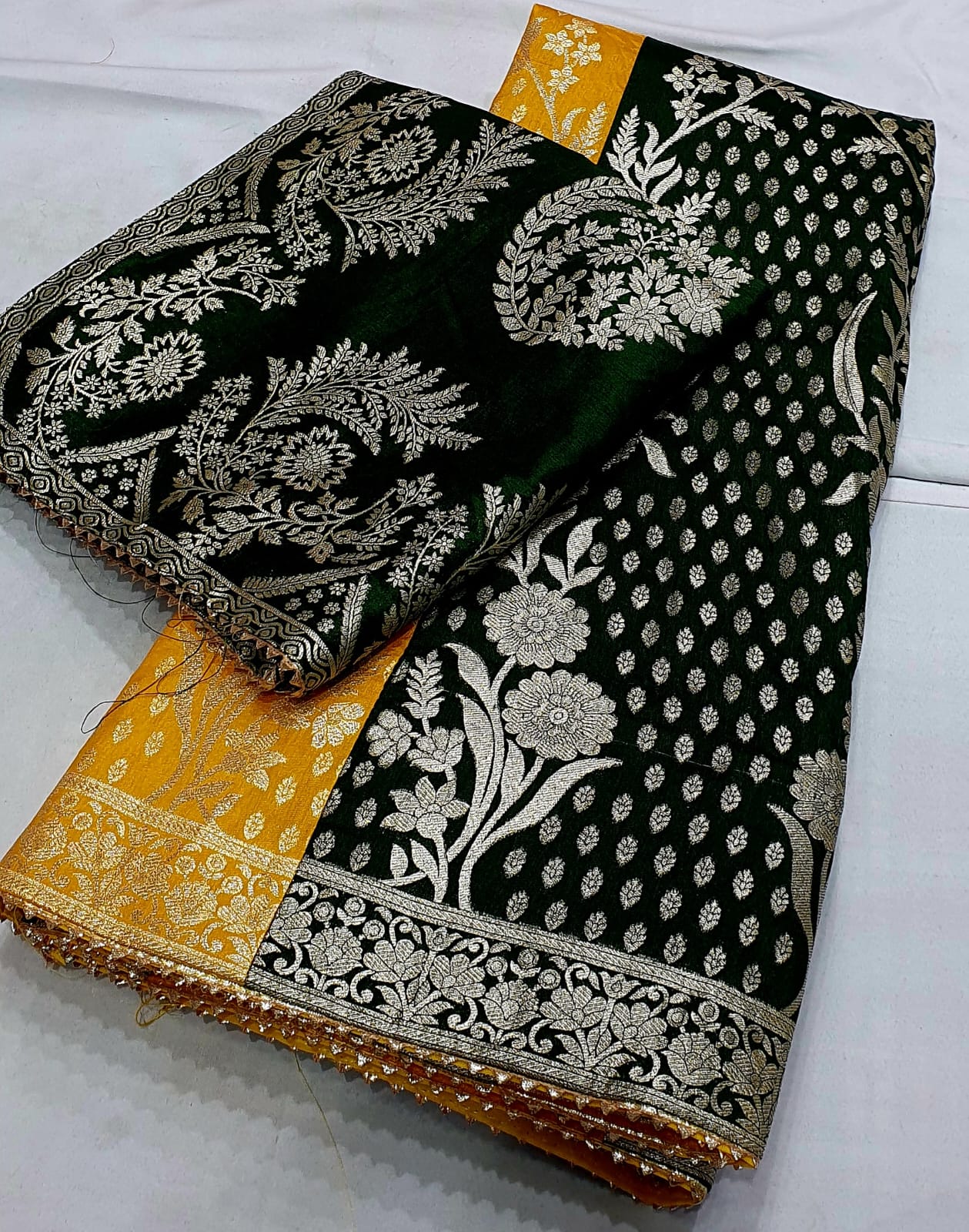 The Royal Heritage Collection: Hand-Woven Silk Lehenga