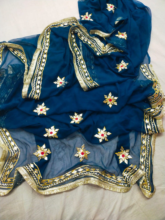 New Premium Pure Georgette Festive Saree with Traditional Gota Patti Work BY PCD
