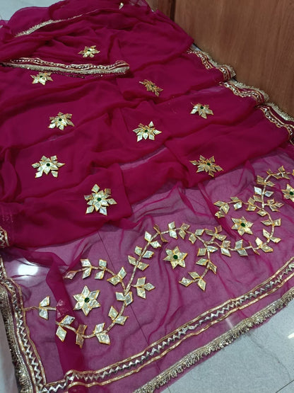 Royal georgette saree gota work by PCD
