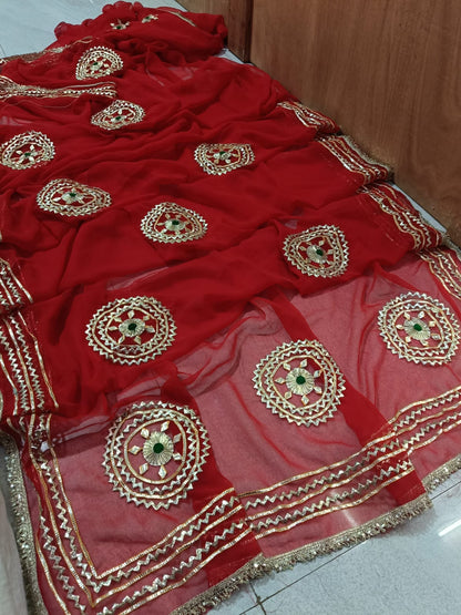 Georgette gota work sarees by PCD