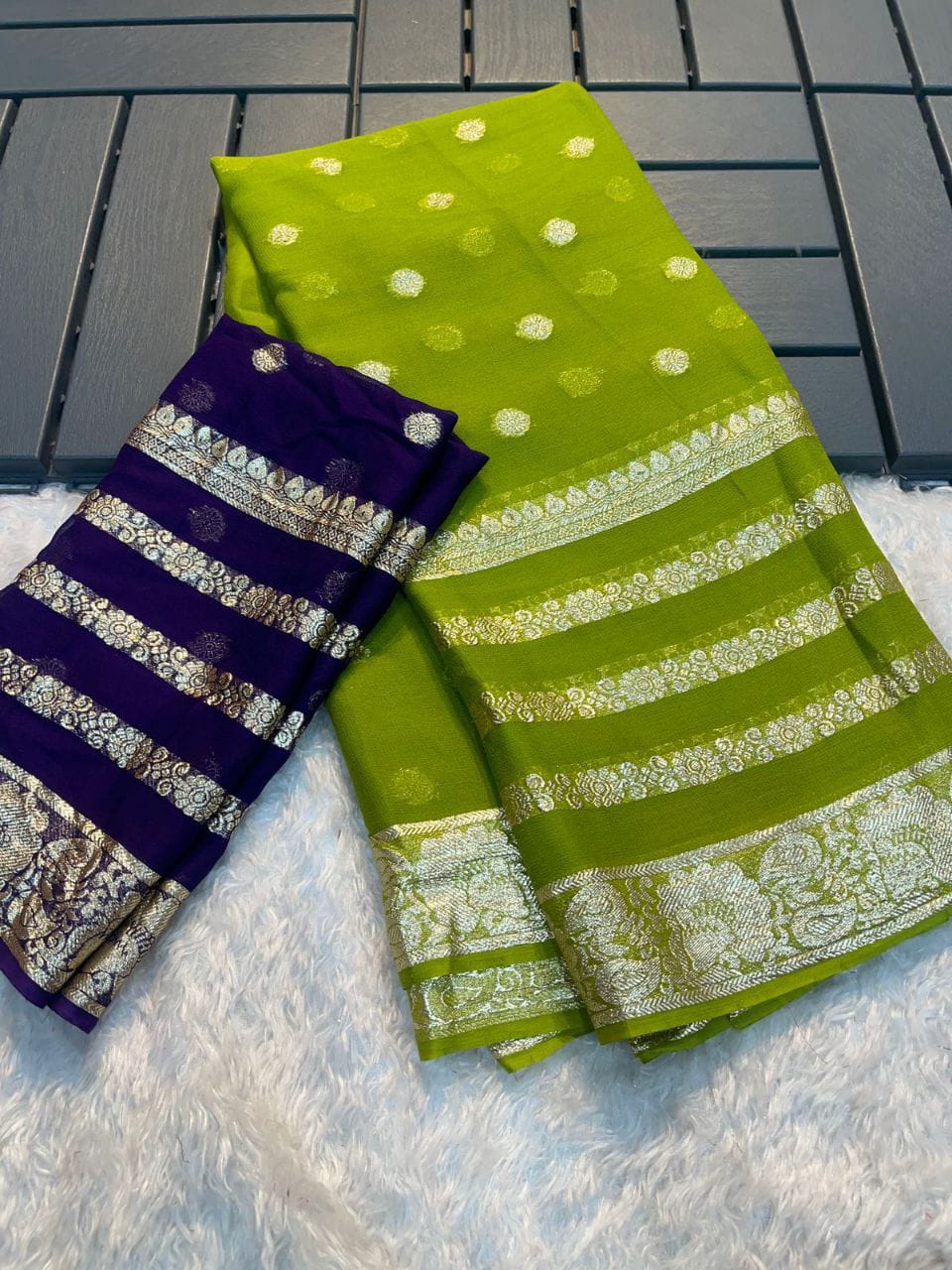 Special Pure Georgette Jaipuri Tie Dye Zari Weaving Saree