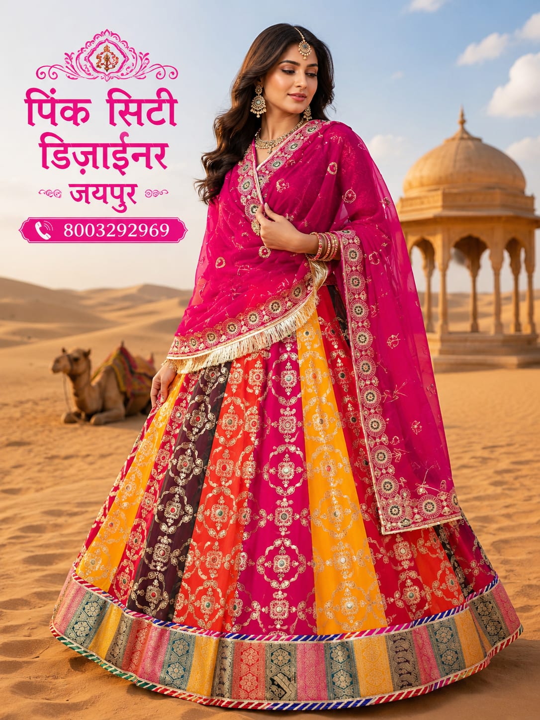 Royal Georgette Rajwadi Lehenga BY PCD