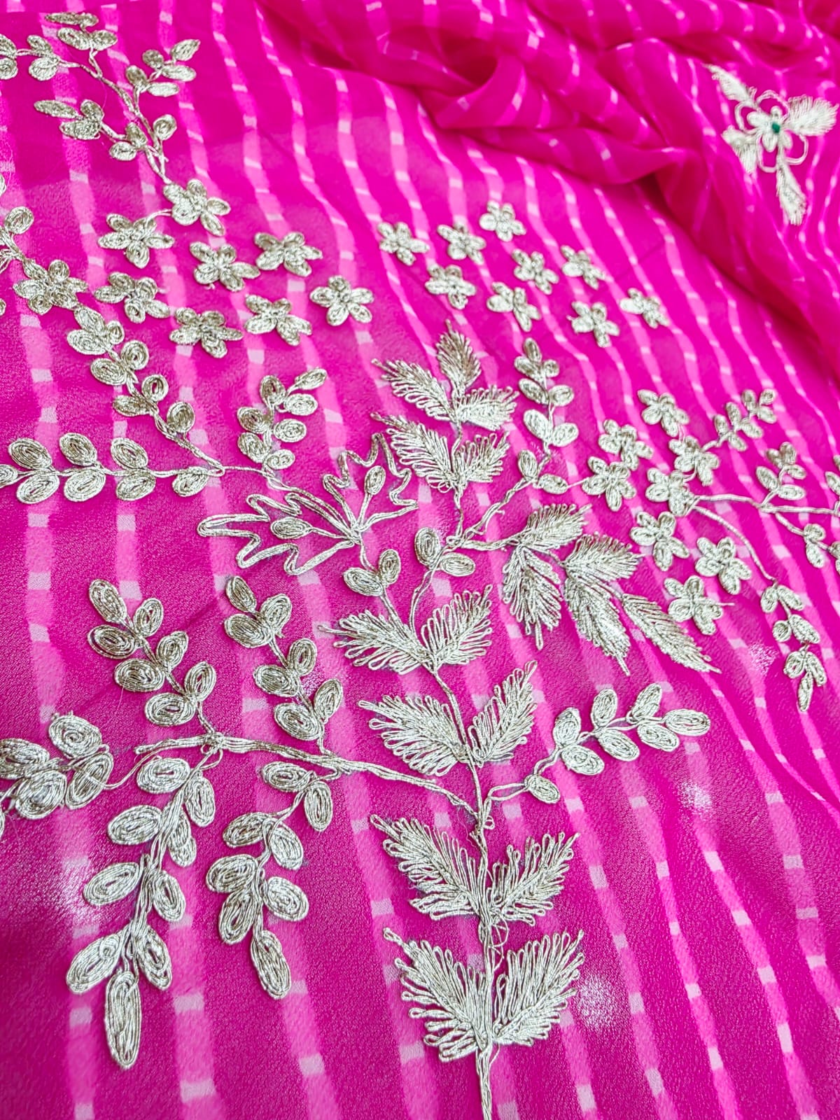 New Leheriya Style Georgette Saree with pitta Work Saree by PCD