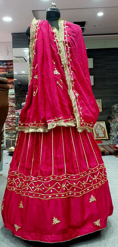Royal Look Gaji Silk Lehenga with Gotapatti Embellishment by pcd