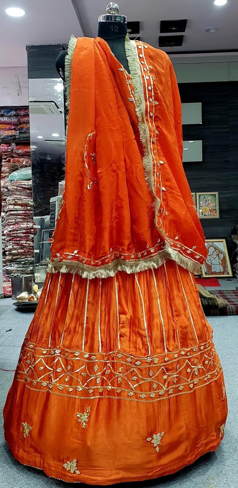 Royal Look Gaji Silk Lehenga with Gotapatti Embellishment by pcd