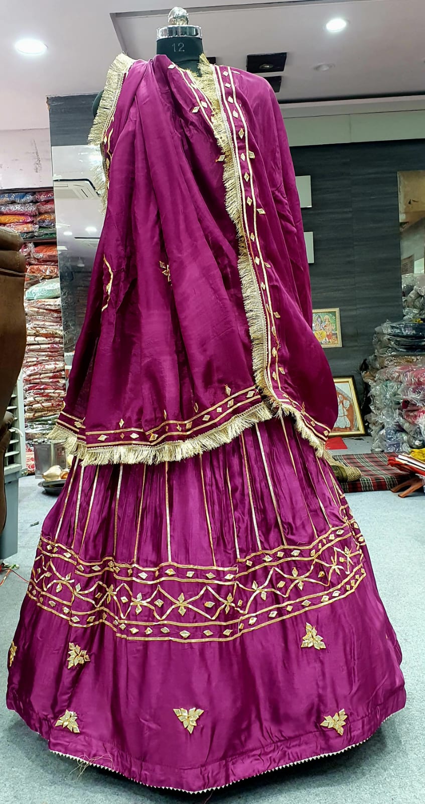 Royal Look Gaji Silk Lehenga with Gotapatti Embellishment by pcd