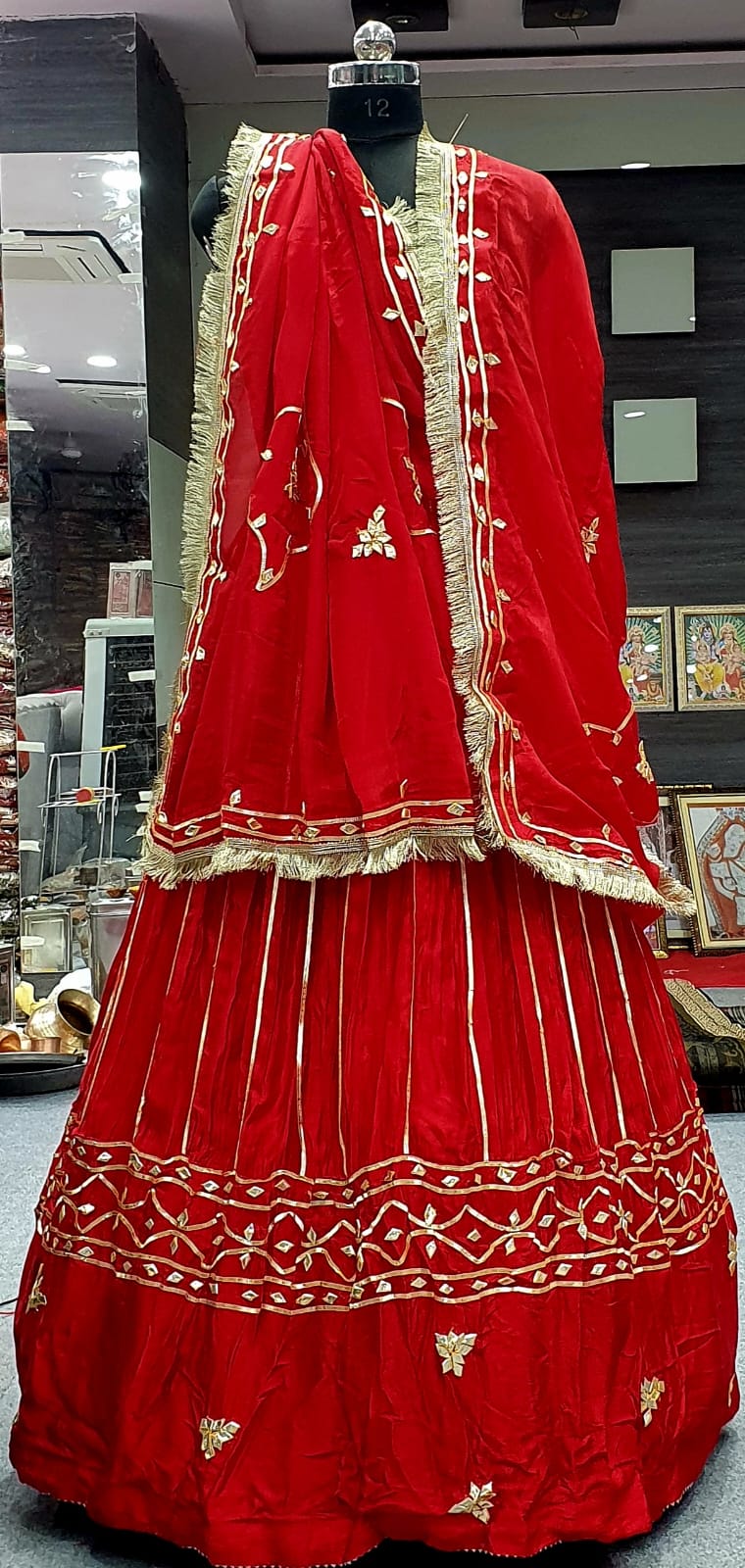 Royal Look Gaji Silk Lehenga with Gotapatti Embellishment by pcd