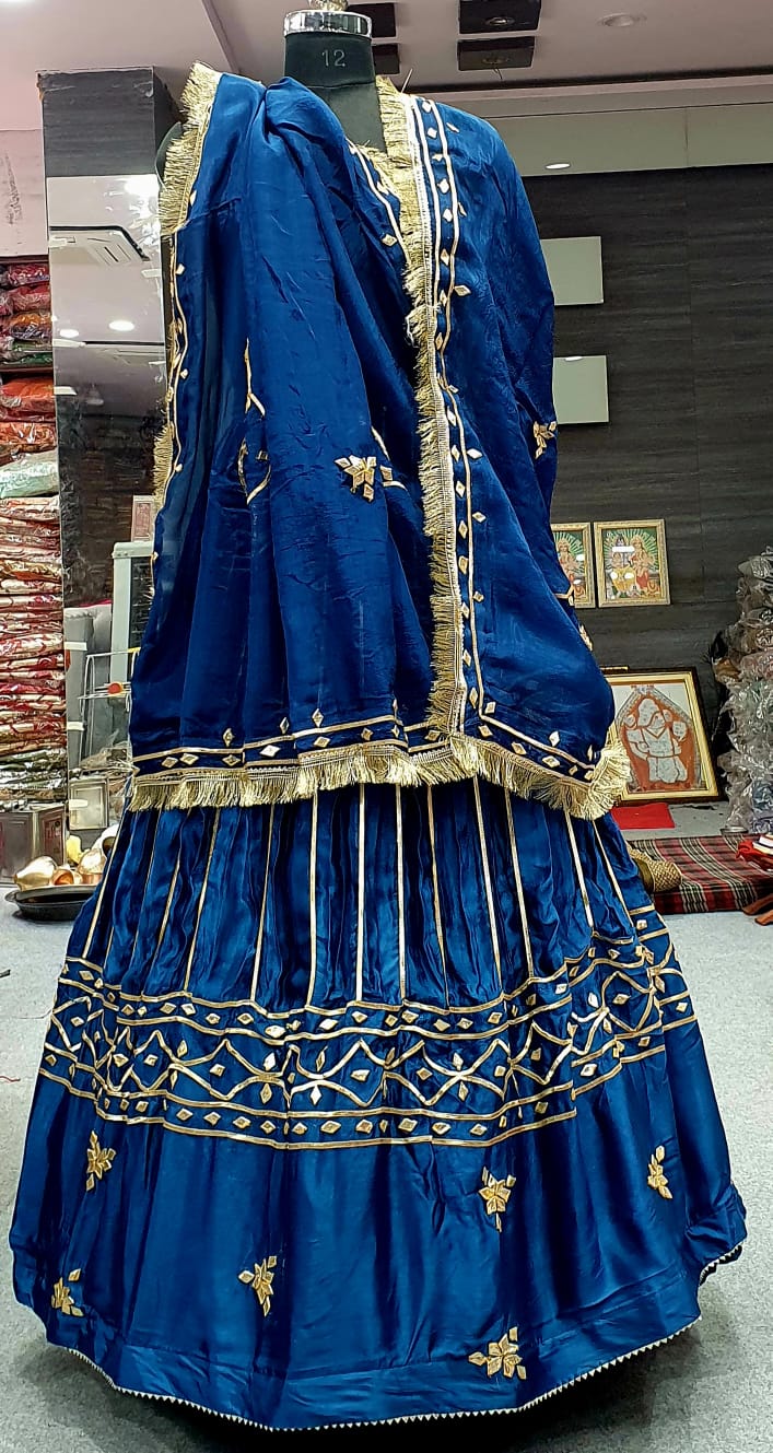 Royal Look Gaji Silk Lehenga with Gotapatti Embellishment by pcd