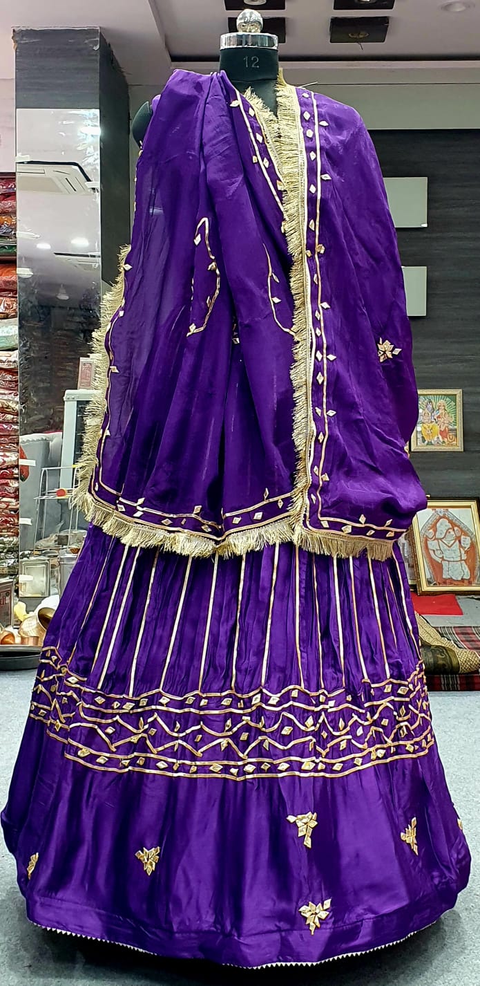 Royal Look Gaji Silk Lehenga with Gotapatti Embellishment by pcd